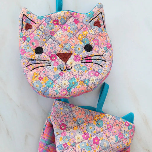 Cat Mini Oven Mitts, Set of 2