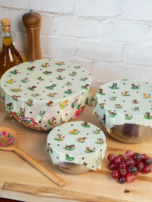 Dog Beeswax Wraps, Set of 3