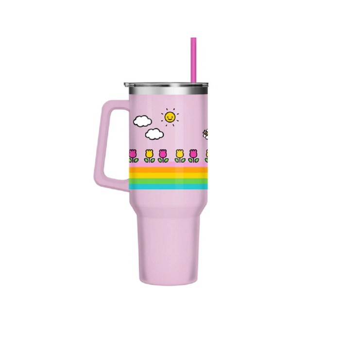 Hello Kitty Rainbow & Flowers 40oz Stainless Steel Tumbler