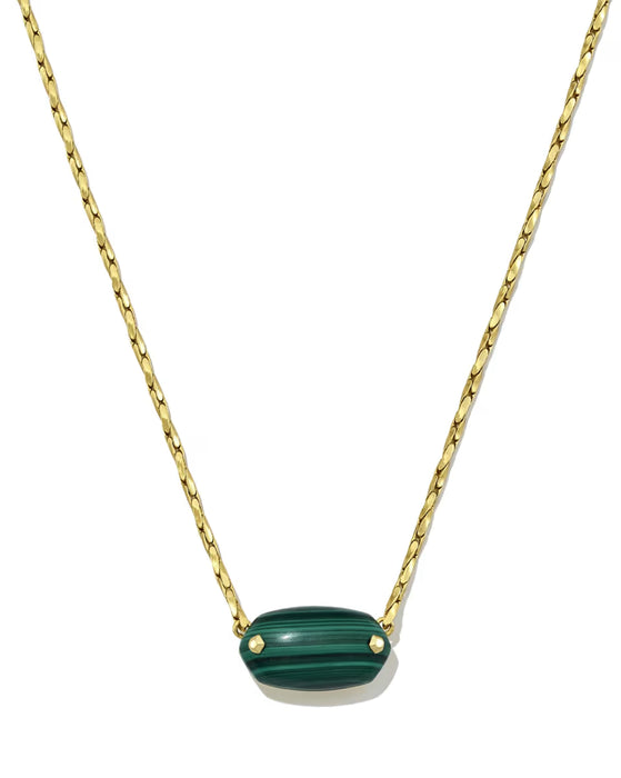 Kendra-Scott-Elisa-Riveted-Short-Pendant-Necklace-Gold-Green-Malachite-00