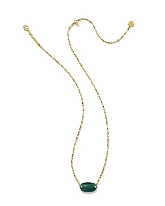 Kendra-Scott-Elisa-Riveted-Short-Pendant-Necklace-Gold-Green-Malachite-01