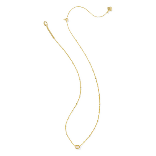 Kendra Scott Mini Elisa Gold Satellite Short Pendant Necklace in Iridescent Drusy