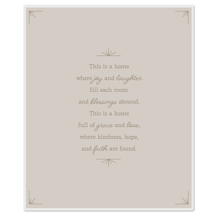 Textual quote on a beige background with decorative elements