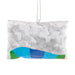 A Kraft Foods marshmallow bag package, showing white marshmallows inside a clear plastic bag with a colorful blue, green, and orange wave design at the bottom, hanging by a silver metal chain against a white background.