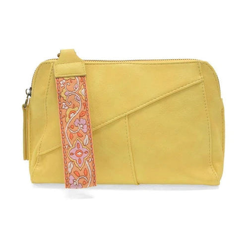 Gigi Crossbody with Woven Wrist Strap in Sunshine