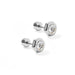 Screwback Stud Earrings - Addison Clear Silver