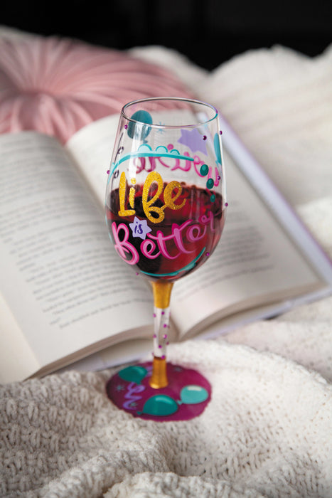 Life When Retired Lolita Wine Glass