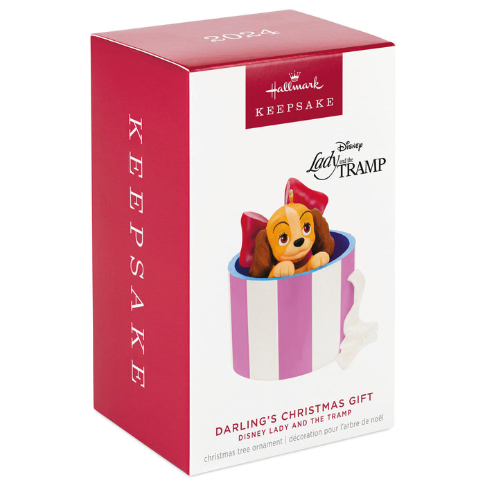 Disney Lady and the Tramp Darling's Christmas Gift 2024 Ornament