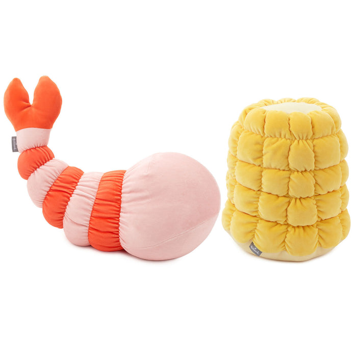 Large Better Together Jumbo Shrimp and Corn Magnetic Plush Pair