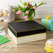 10" Square Gold Diamonds on Cream Gift Box