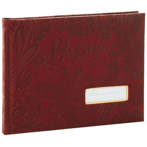 Leather Paisley Blessings Guest Book