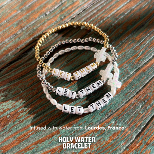 Holy Water Let Them Cross Bracelet