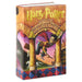 A Harry Potter and the Sorcerer's Stone book-themed notebook or journal shown at a three-quarter angle on a plain white background. The cover features the classic illustrated artwork of Harry flying through an archway with castle and magical elements in the background, and the title 'Harry Potter and the Sorcerer's Stone' in large gold lettering at the top.