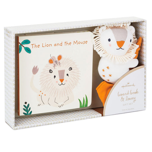 The Lion and the Mouse Board Book and Lion Lovey Blanket Set