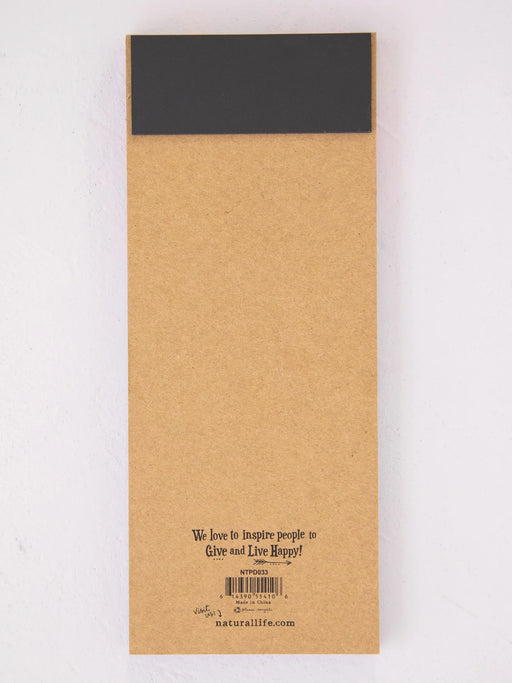 Kraft paper package with black top section on a white background