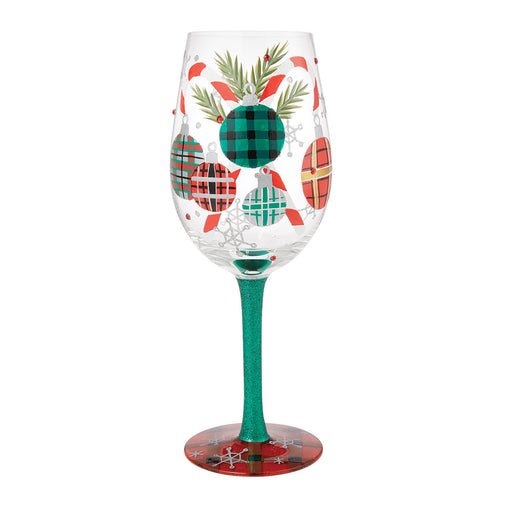 Hallmark Exclusive A Plaid Kind of Christmas Lolita Wine Glass