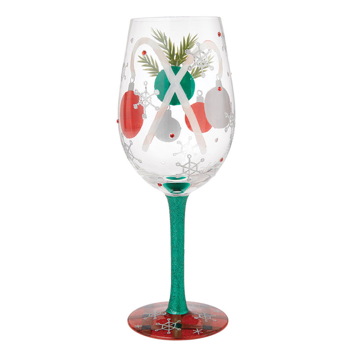 Hallmark Exclusive A Plaid Kind of Christmas Lolita Wine Glass