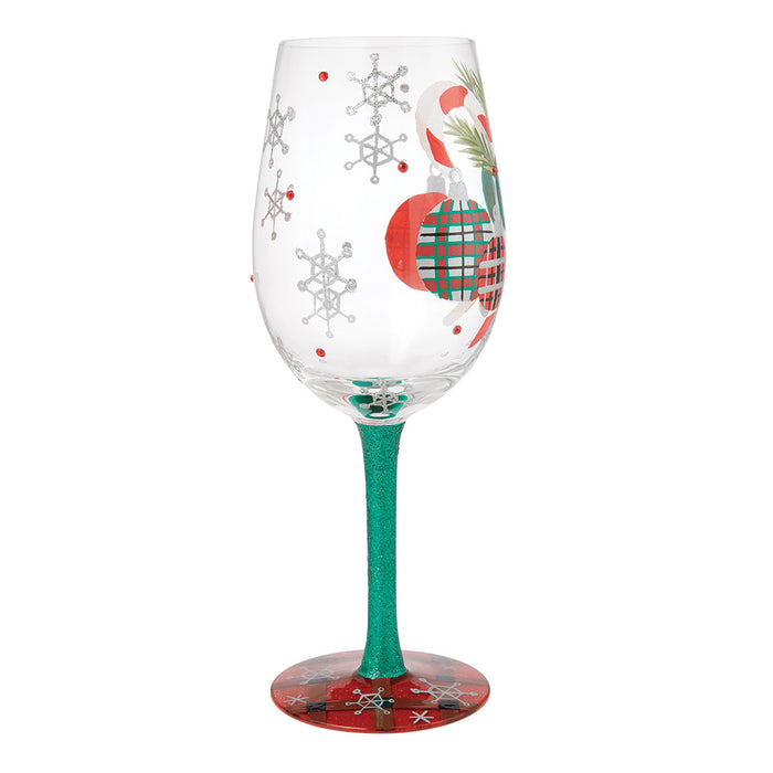 Hallmark Exclusive A Plaid Kind of Christmas Lolita Wine Glass