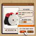 Illustrated plush toy with ladybug on a digital interface screen