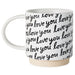 Love You Script Black and White Mug 
