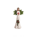 Holly Leaves Christmas Angel Resin Figurine