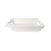 White ceramic tray with handles on a white background