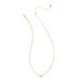 Kendra Scott Mini Elisa Gold Satellite Short Pendant Necklace in Ivory Mother of Pearl