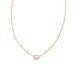 Kendra Scott Mini Elisa Gold Satellite Short Pendant Necklace in Ivory Mother of Pearl