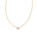 Kendra Scott Mini Elisa Gold Satellite Short Pendant Necklace in Pink Opalite Crystal
