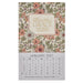 A vertical wall calendar page for January 2027 with a floral border and the title 'Amazing Grace How Sweet the Sound' at the top. The upper portion shows an illustrated floral pattern in muted pink, green, and cream tones, while the lower portion is a light gray calendar grid with day numbers and a Bible verse printed at the bottom.