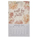 Calendar with floral design and 'walk by faith' text, featuring the month of January 2027.
