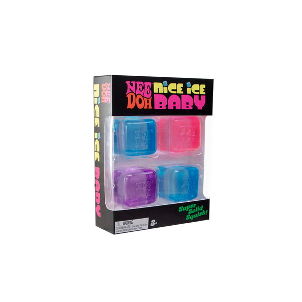 Packaged product with colorful containers and 'Nice Ice Baby' branding on a white background