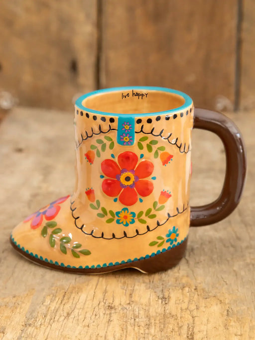 Betty the Boot Folk Art Coffee Mug