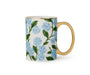 Mug with floral design on a white background