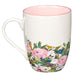 With God Things Are Possible Pink Floral Ceramic Coffee Mug - Matthew 19:
