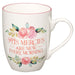 His Mercies are New Pink Peonie Ceramic Coffee Mug - Lamentations 3:22-23
