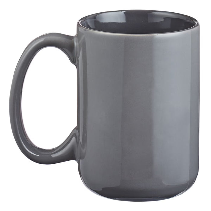 Be Strong Lion Gray Coffee Mug - Joshua 1:9
