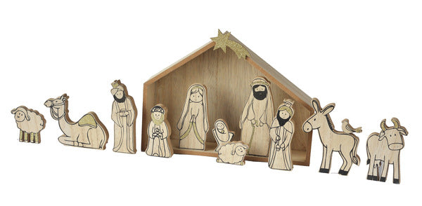 Wooden Nativity Set