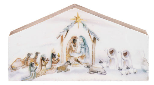 Watercolor Nativity Block