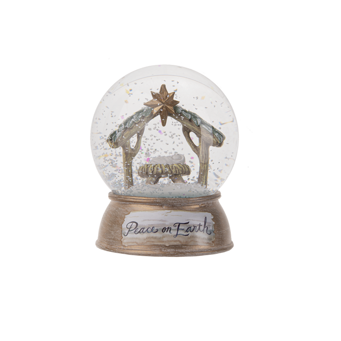 Peace on Earth Watercolor Water Globe