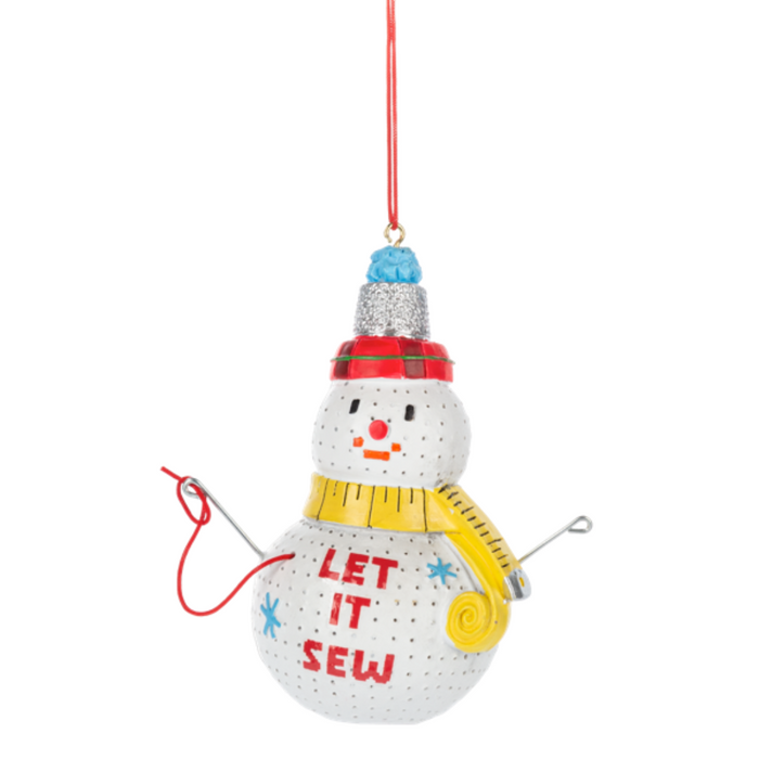 Let it Sew Snowman Sewing Ornament