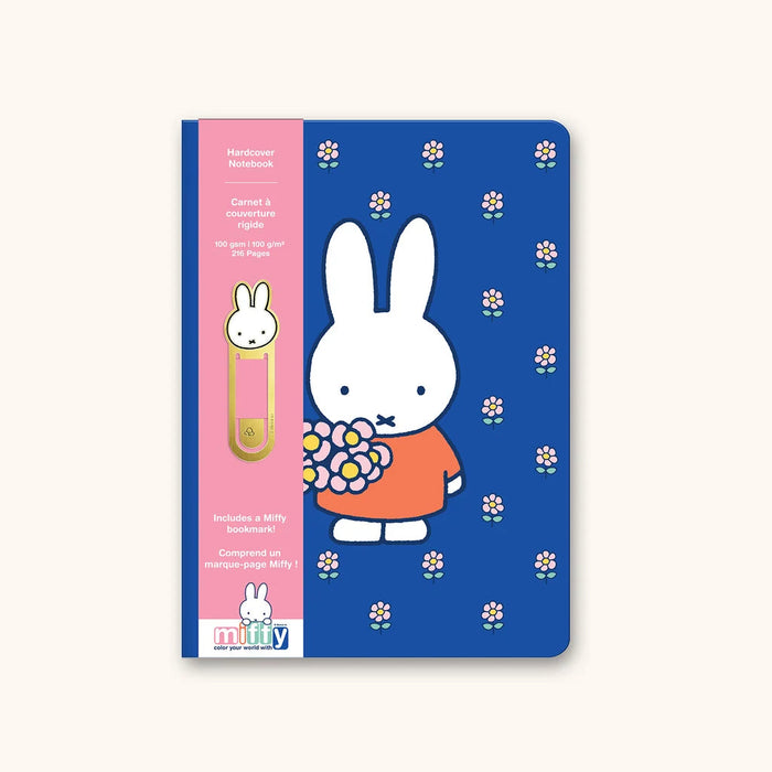 Miffy Dreamy Petals Hardcover Notebook with Enamel Bookmark