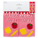 Pink socks with 'Mama Mia!' text and food graphics, displayed with Hallmark branding.