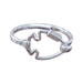 Silver bracelet on a white background
