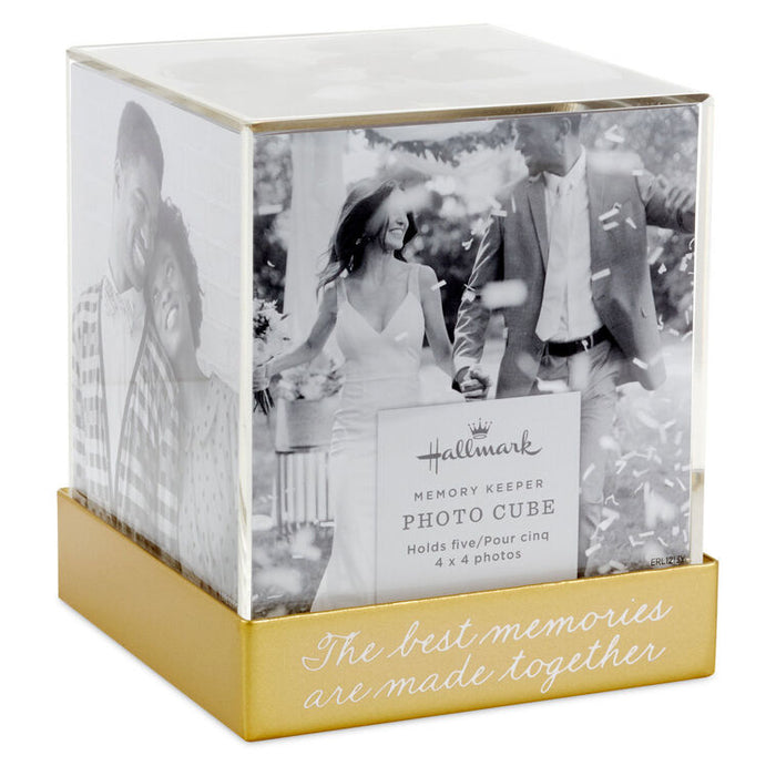Photo Cube Acrylic Picture Frame, Holds 5 Photos