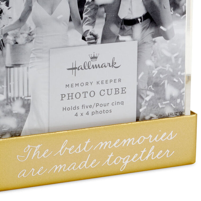 Photo Cube Acrylic Picture Frame, Holds 5 Photos