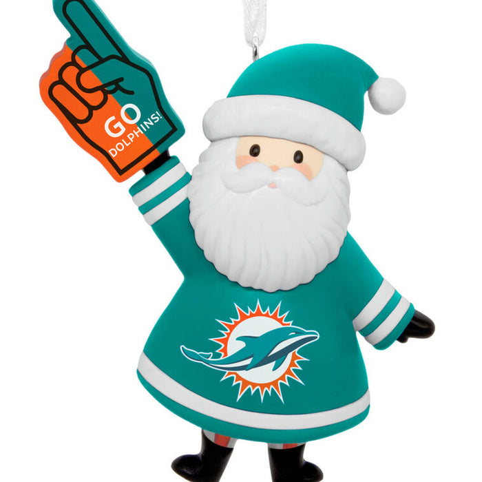 NFL Miami Dolphins Santa Fan Hallmark Ornament
