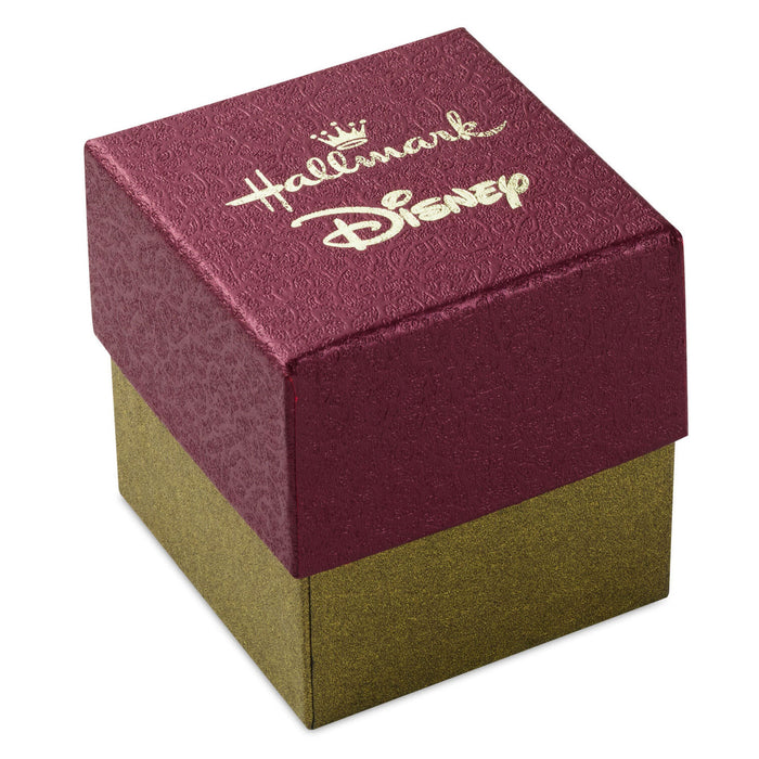 Maroon and gold jewelry box with 'Hallmark Disney' logo on a white background