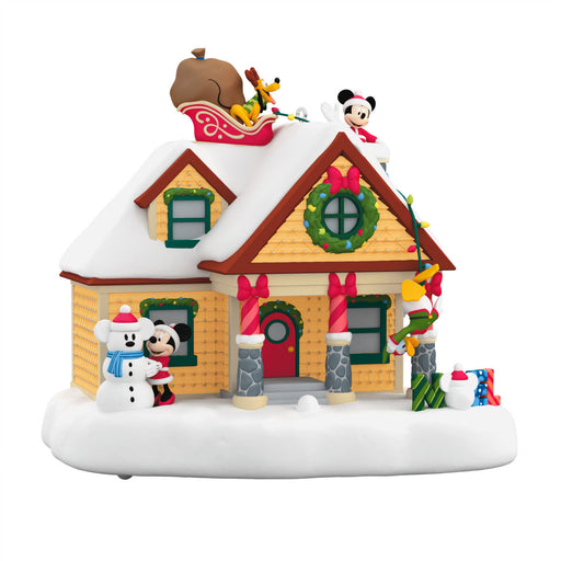 Disney Mickey Mouse The Merriest House in Town 2024 Musical Ornament With Light
