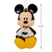 Mickey Mouse ornament with dimensions on a white background